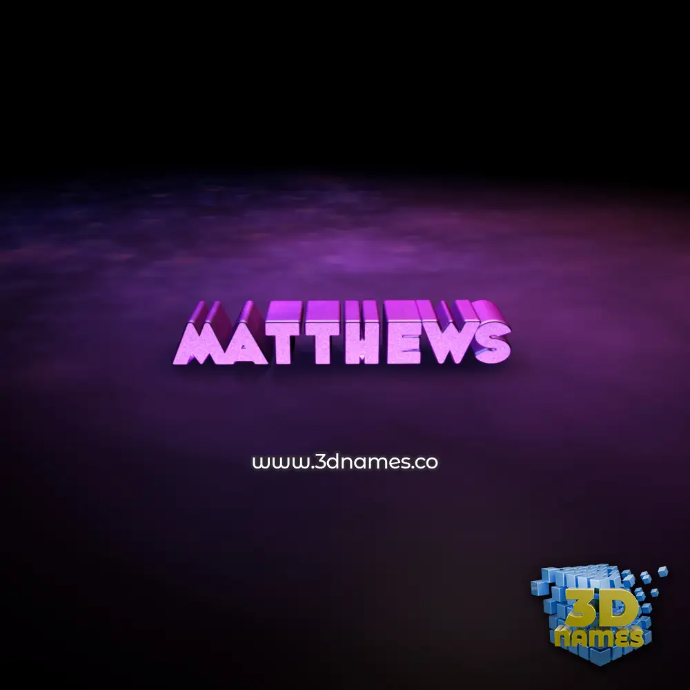 matthews in Big Purple style - 3D name wallpaper