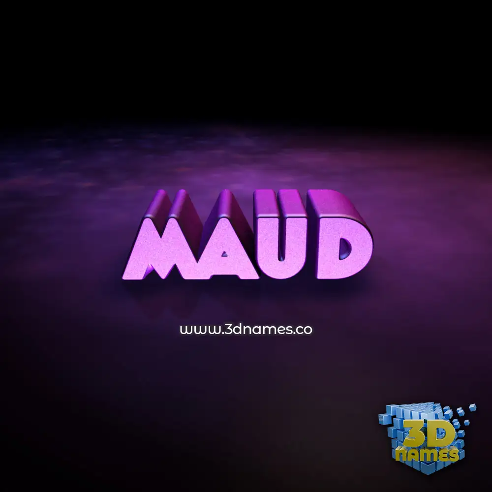 maud in Big Purple style - 3D name wallpaper