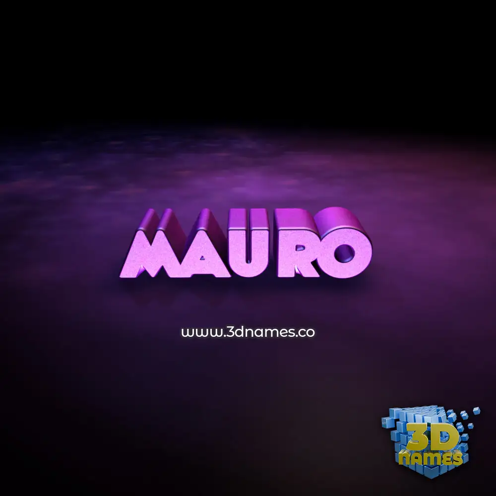 mauro in Big Purple style - 3D name wallpaper