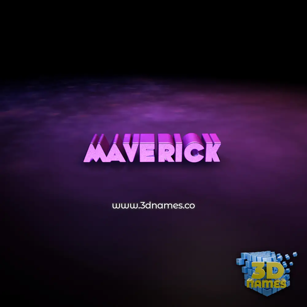 maverick in Big Purple style - 3D name wallpaper