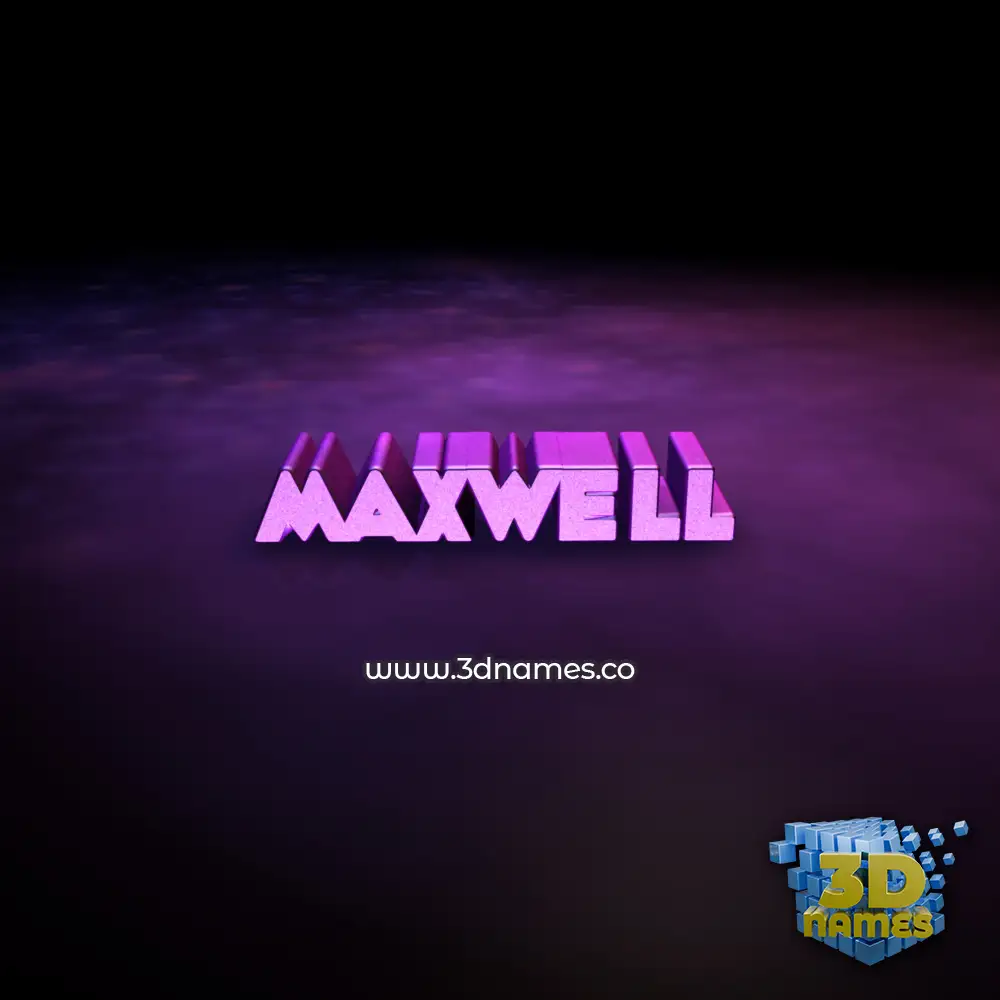 maxwell in Big Purple style - 3D name wallpaper