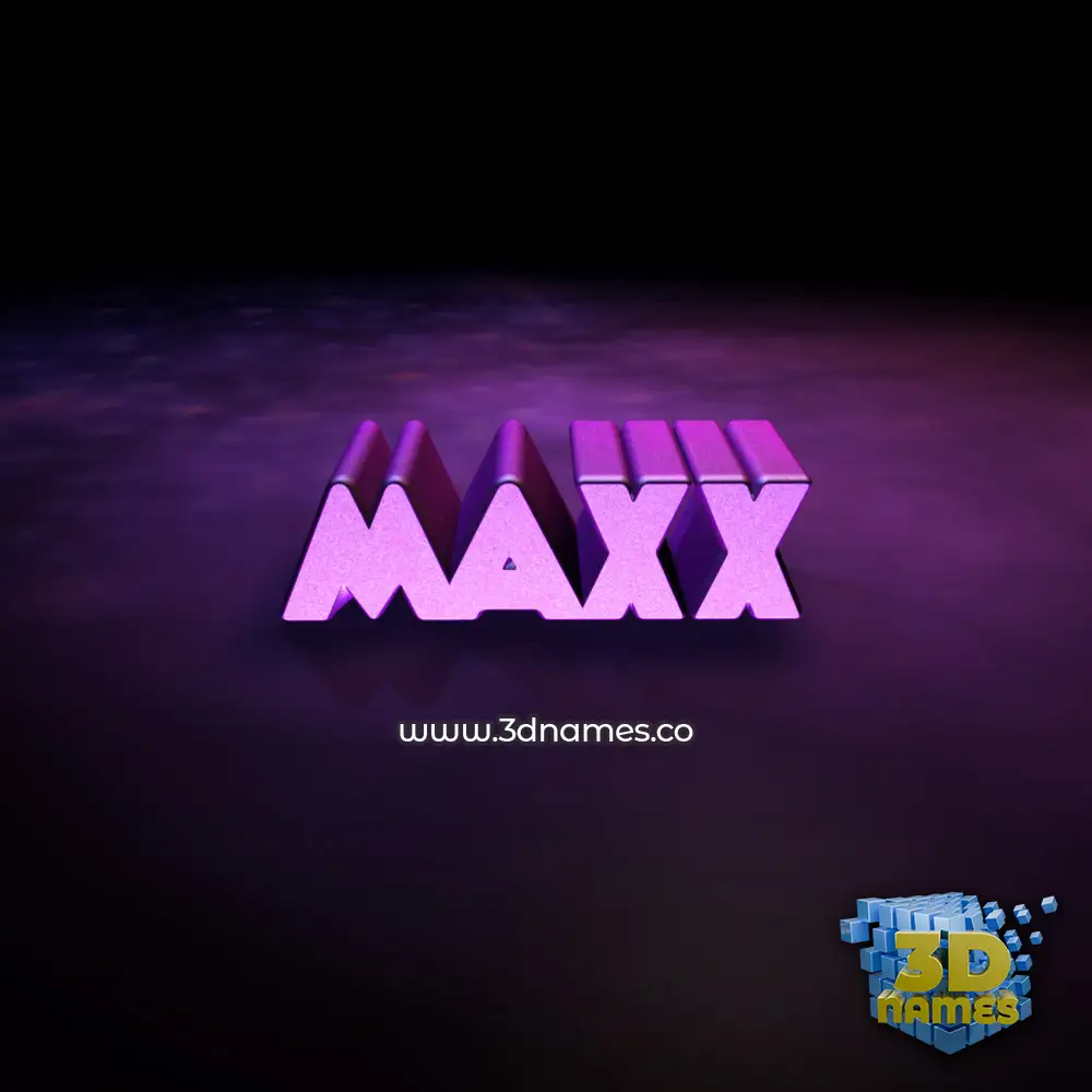 maxx in Big Purple style - 3D name wallpaper