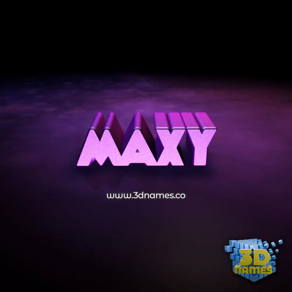 maxy in Big Purple style - 3D name wallpaper