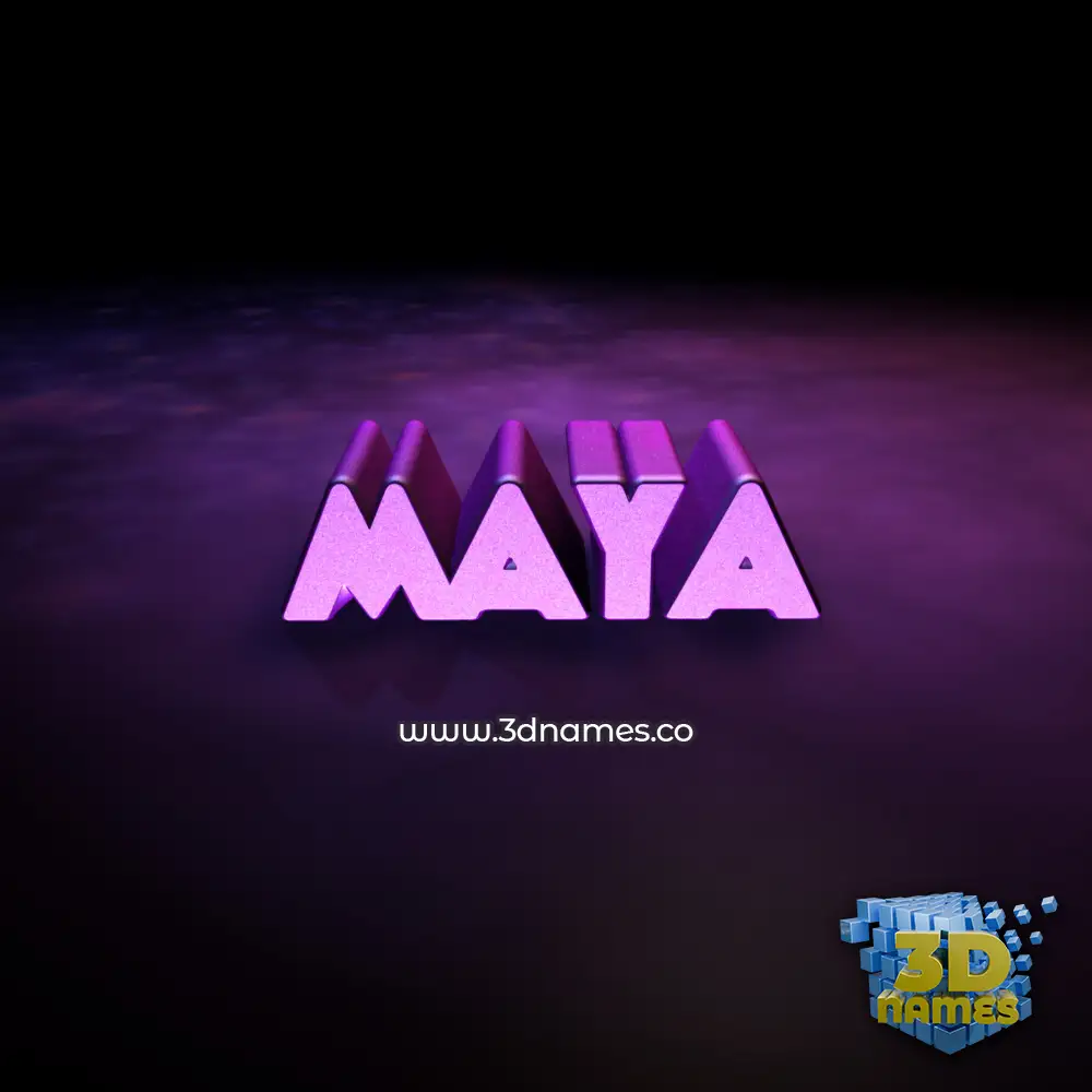 maya in Big Purple style - 3D name wallpaper