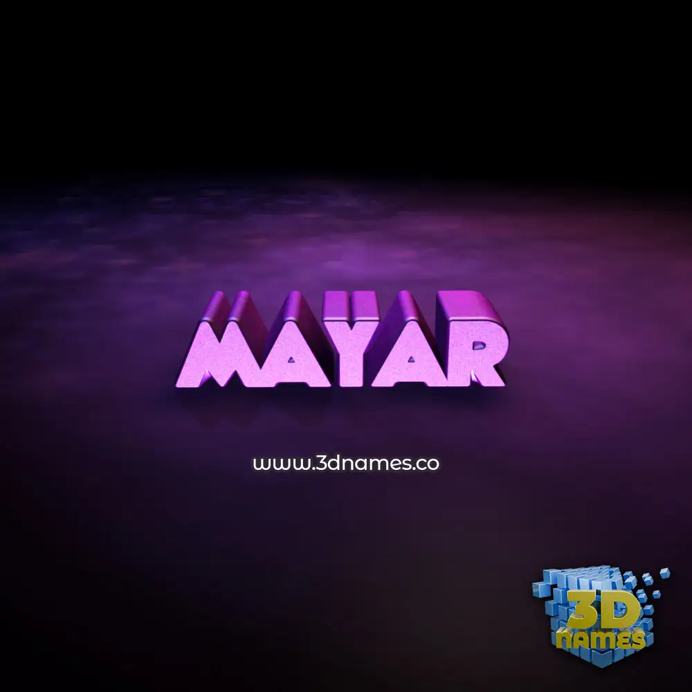 mayar in Big Purple style - 3D name wallpaper