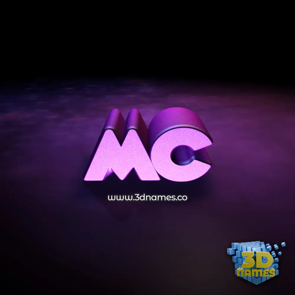 mc in Big Purple style - 3D name wallpaper