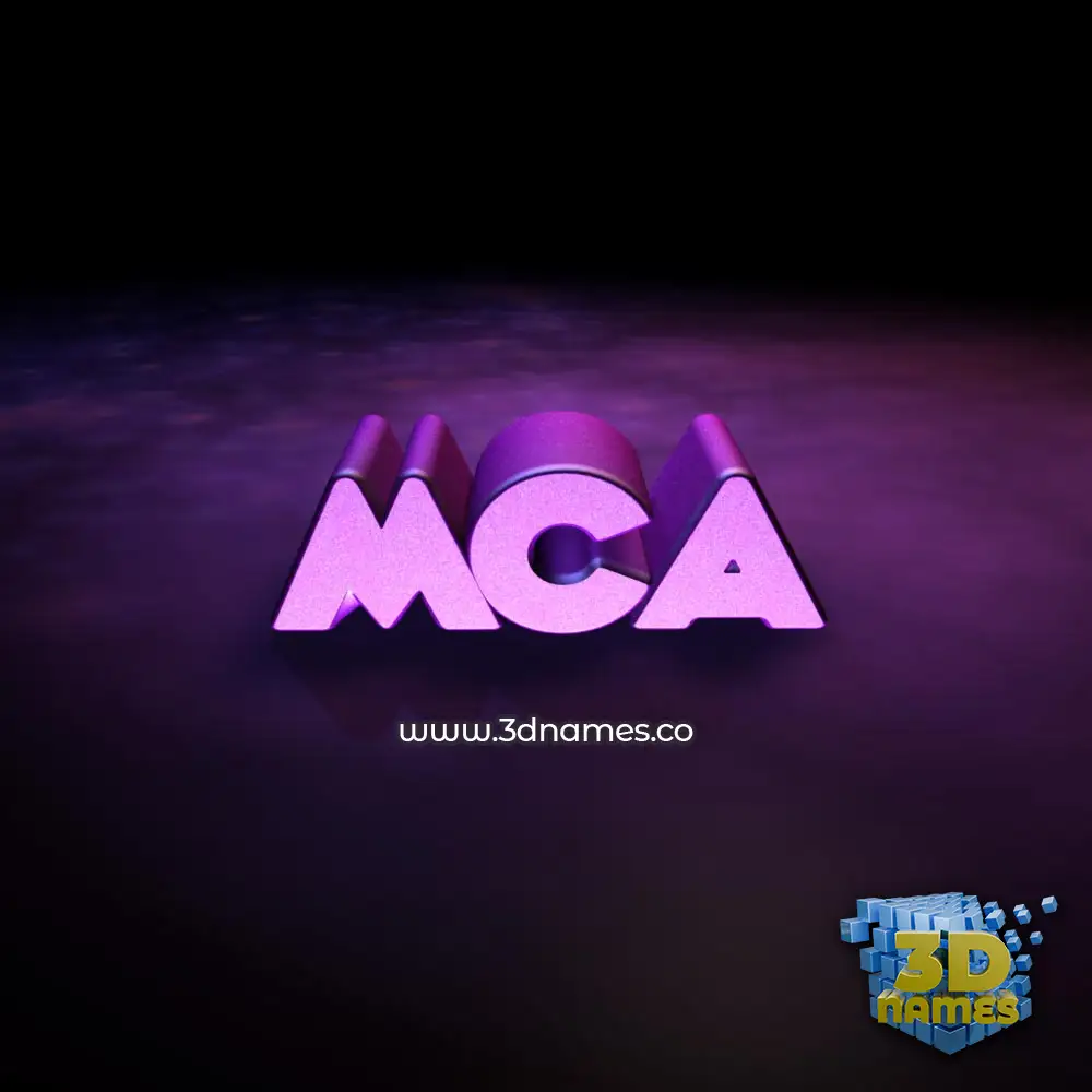 mca in Big Purple style - 3D name wallpaper