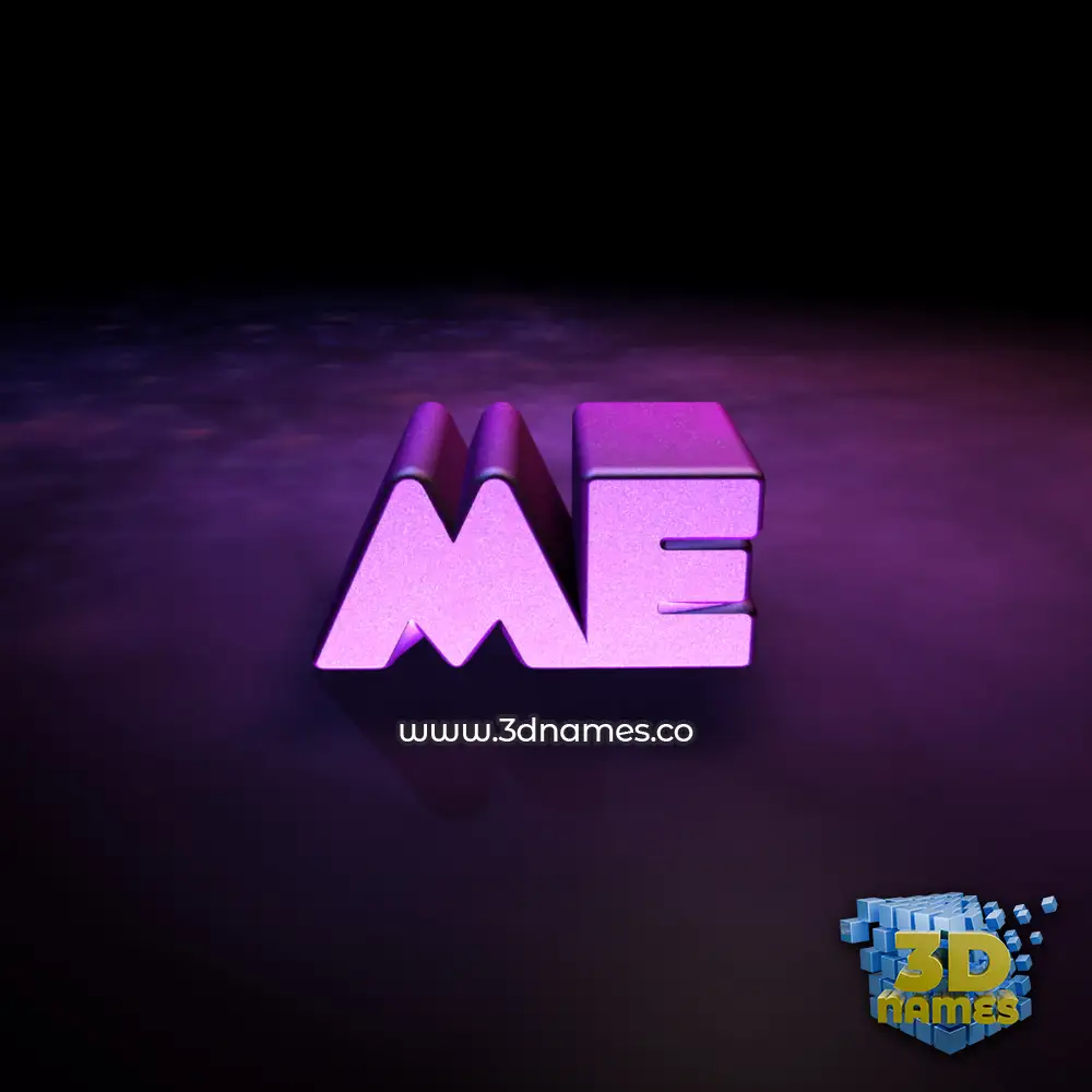 me in Big Purple style - 3D name wallpaper