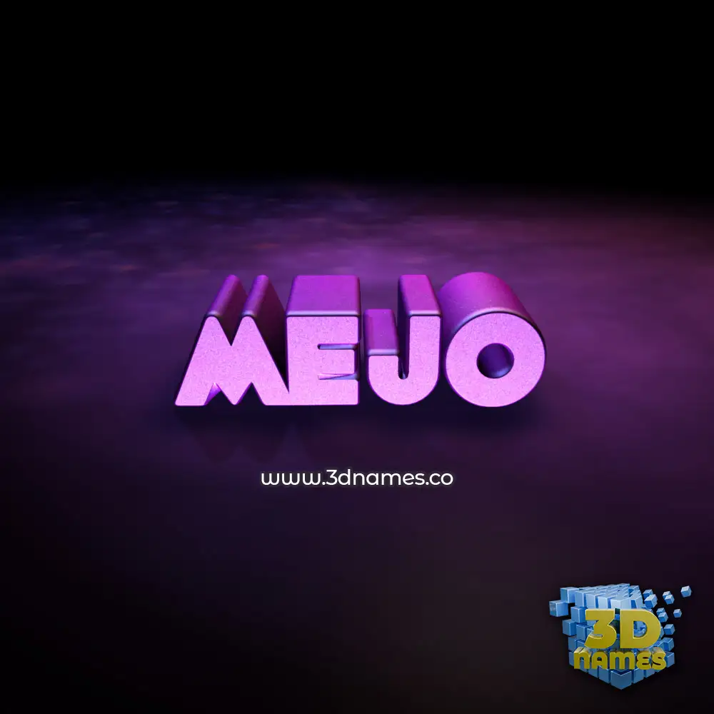 mejo in Big Purple style - 3D name wallpaper