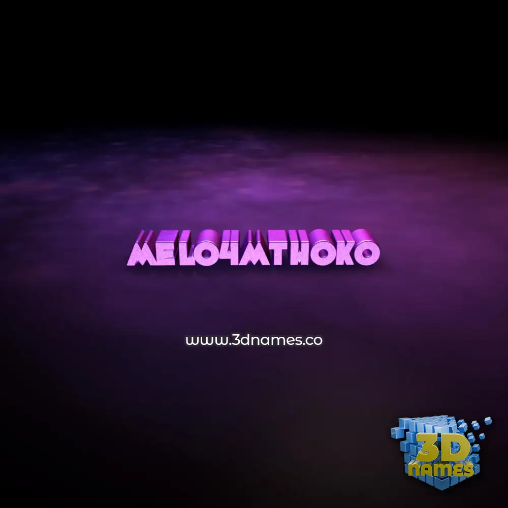melo4mthoko in Big Purple style - 3D name wallpaper