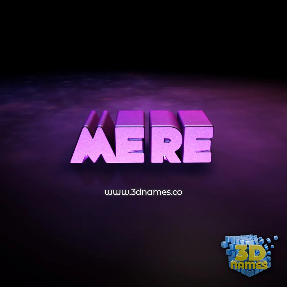 mere in Big Purple style - 3D name wallpaper