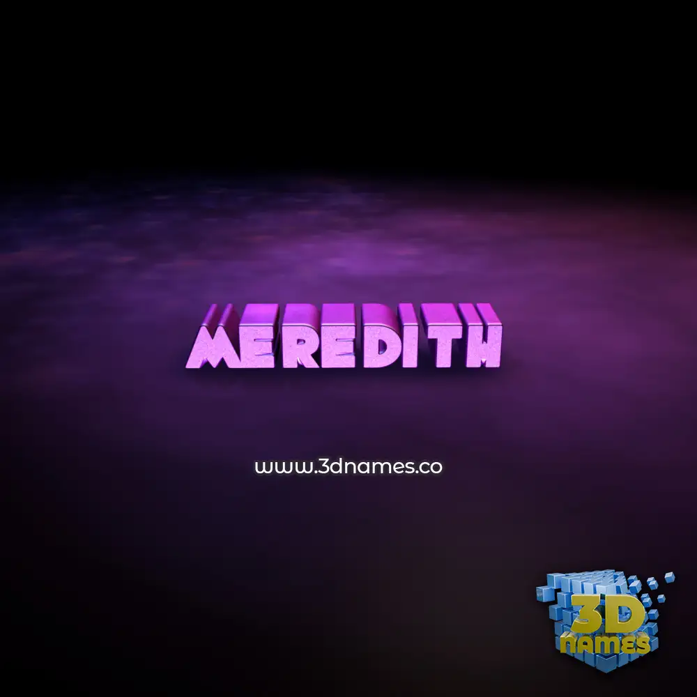 meredith in Big Purple style - 3D name wallpaper