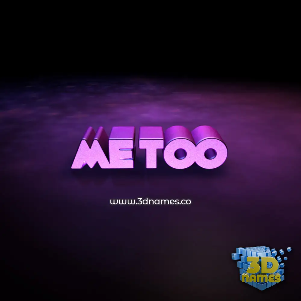 metoo in Big Purple style - 3D name wallpaper
