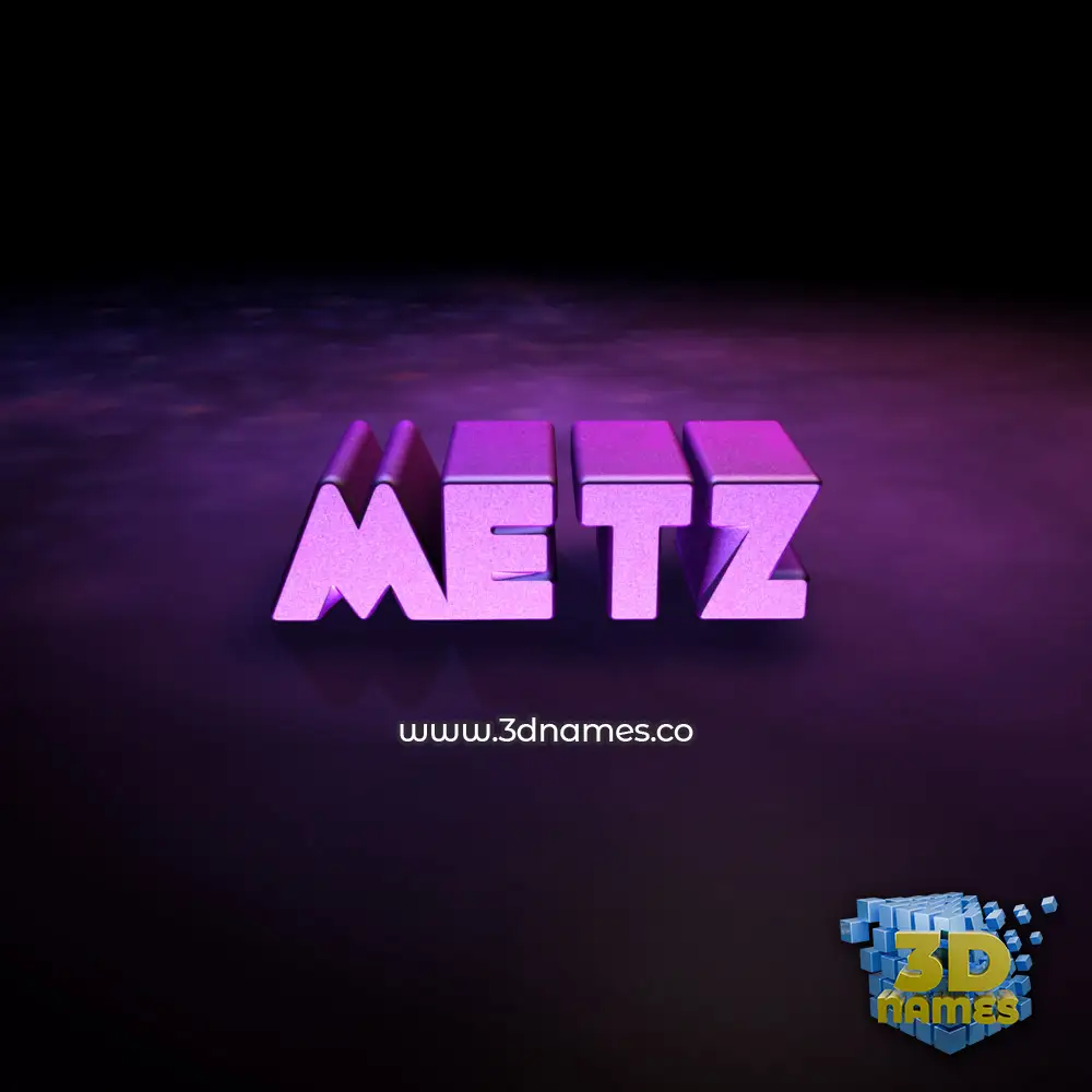 metz in Big Purple style - 3D name wallpaper
