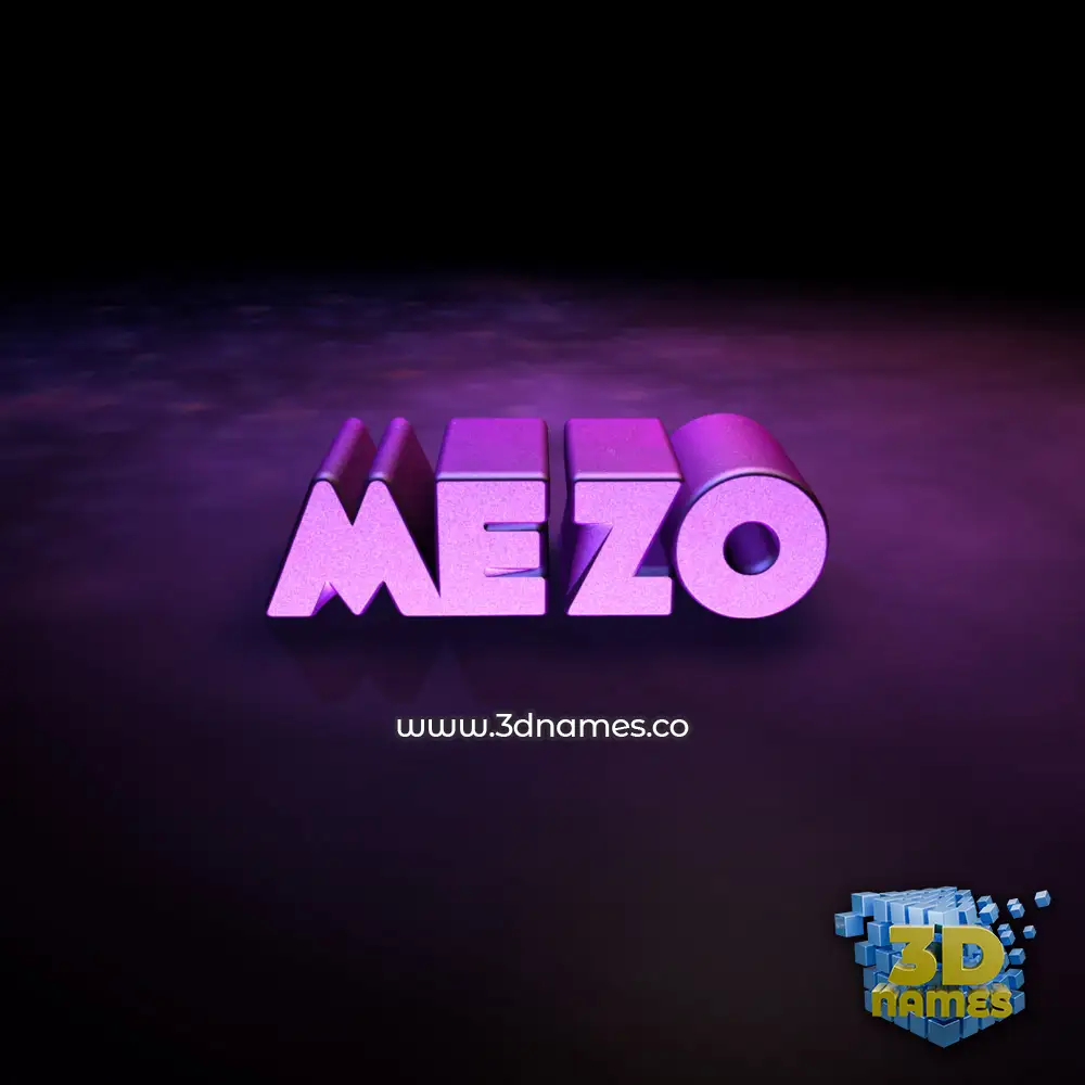 mezo in Big Purple style - 3D name wallpaper