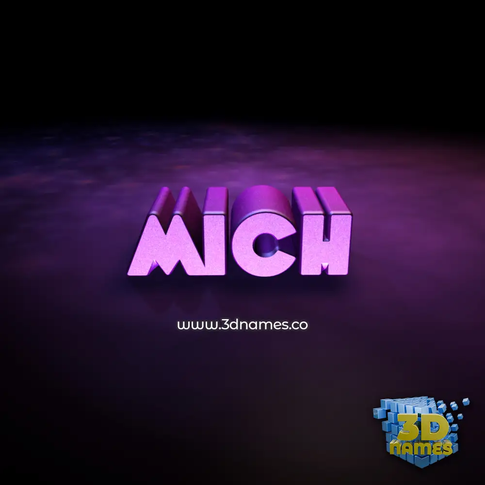mich in Big Purple style - 3D name wallpaper