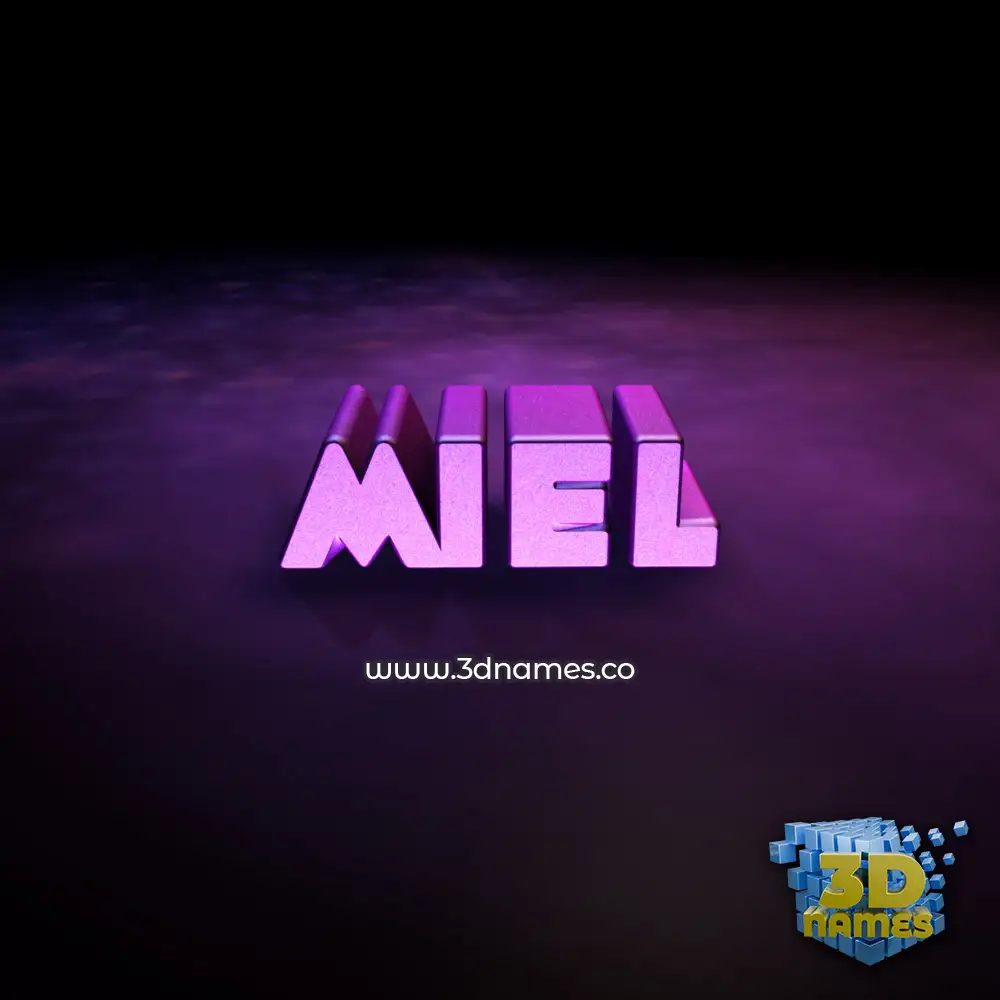 miel in Big Purple style - 3D name wallpaper