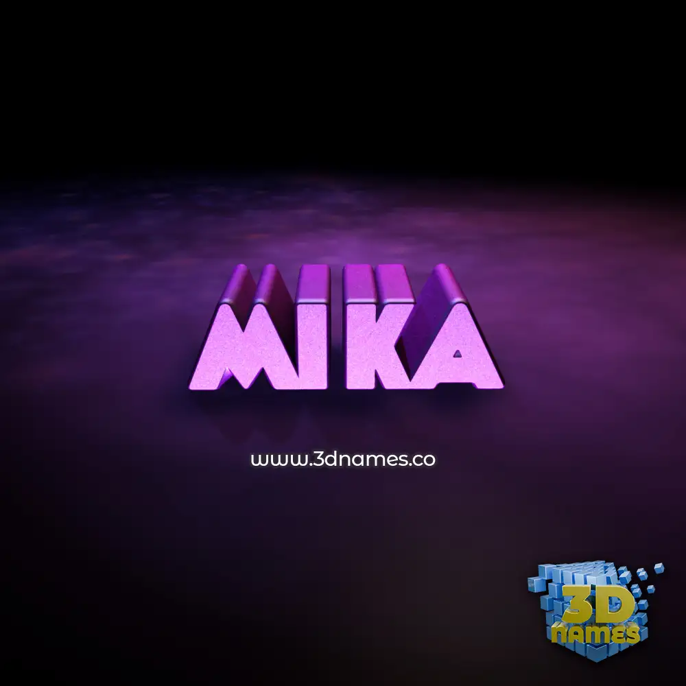 mika in Big Purple style - 3D name wallpaper