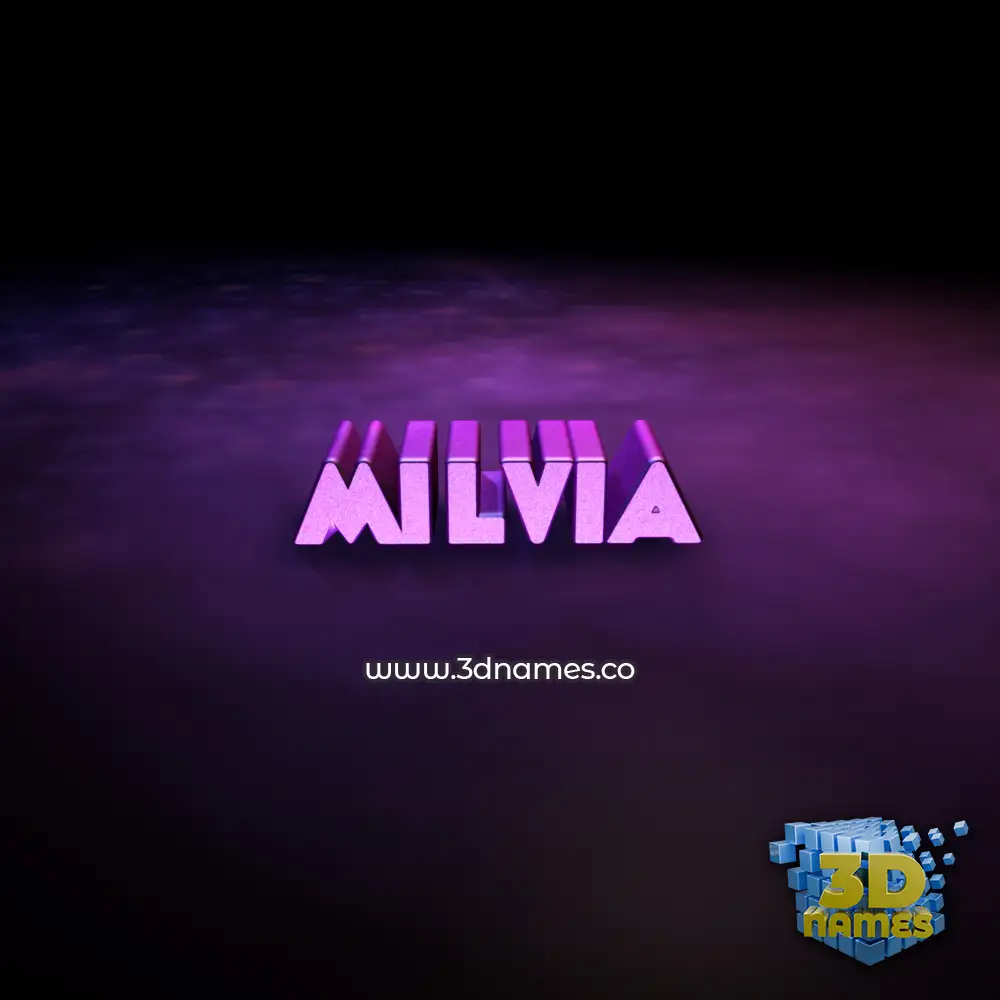 milvia in Big Purple style - 3D name wallpaper