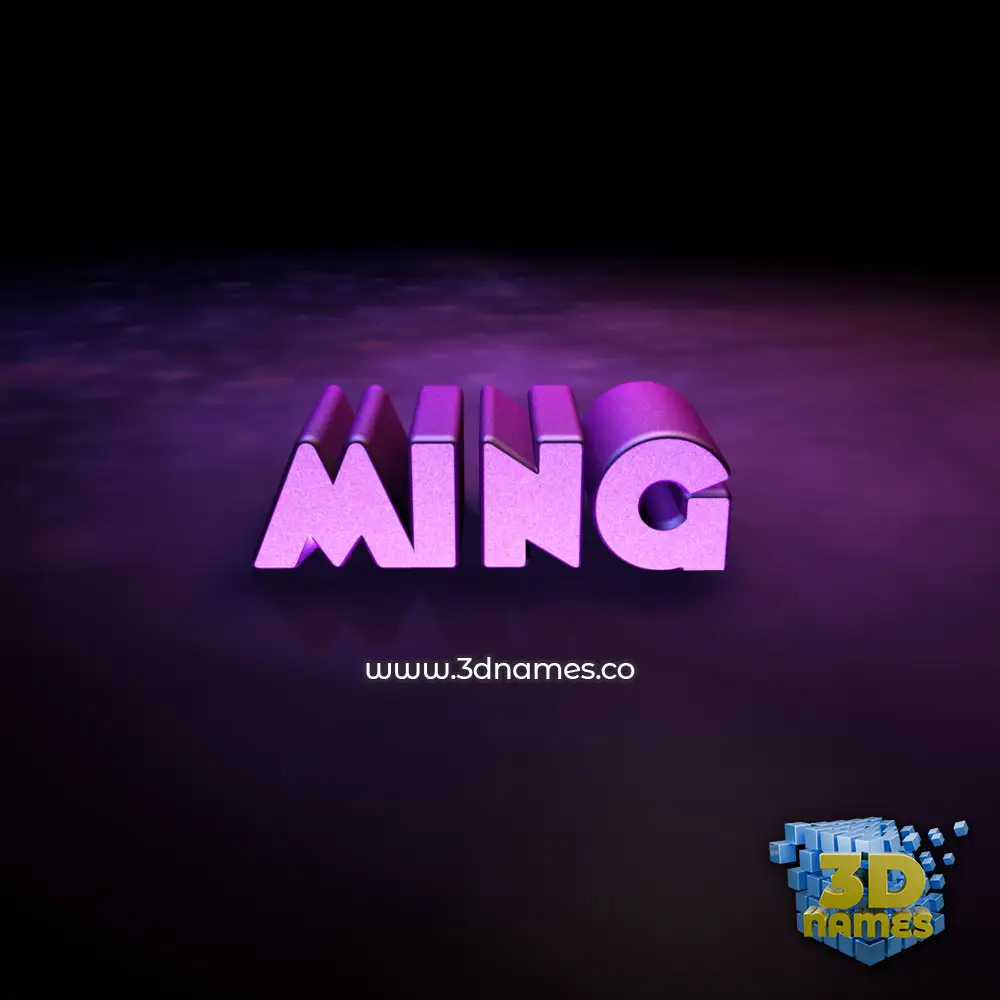 ming in Big Purple style - 3D name wallpaper