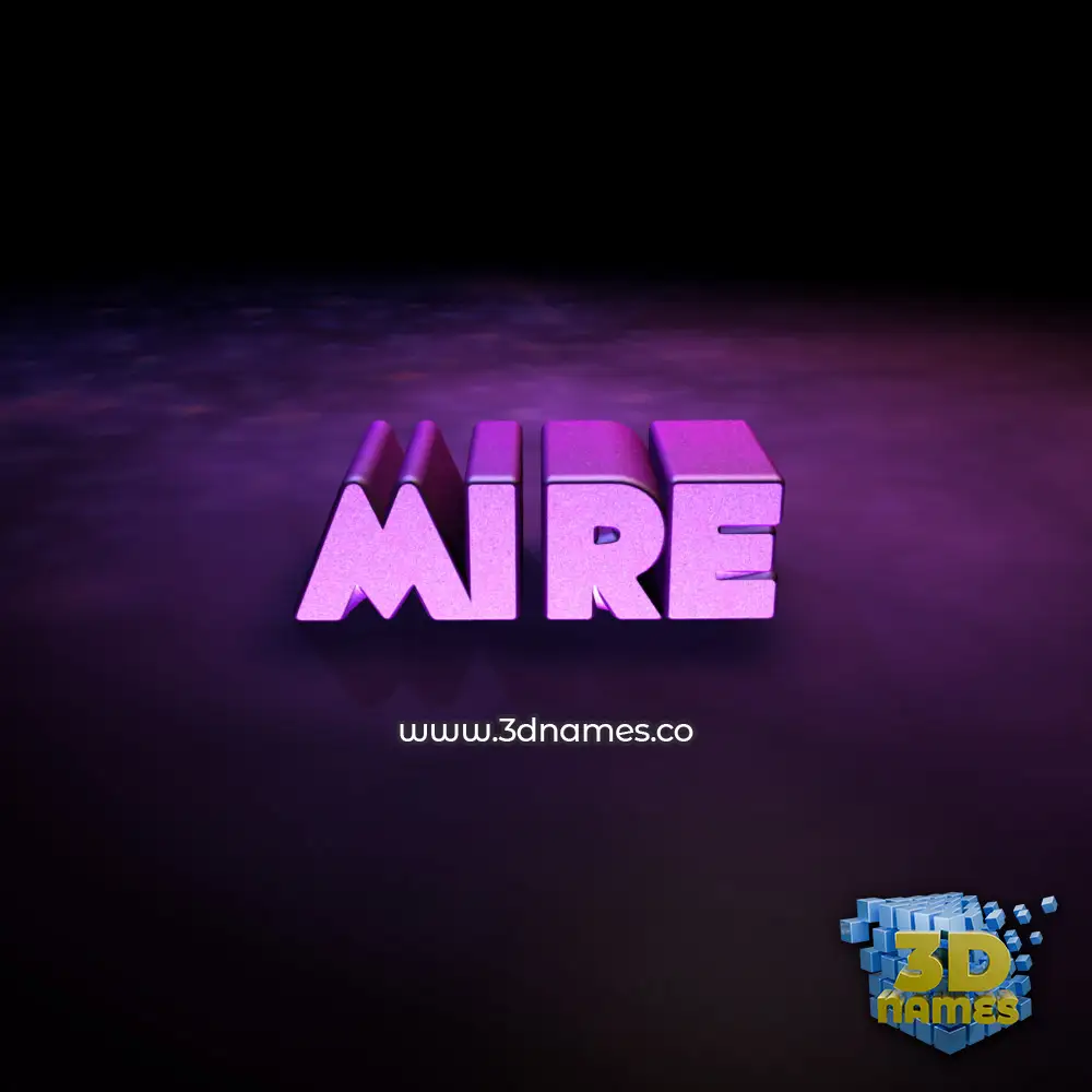 mire in Big Purple style - 3D name wallpaper