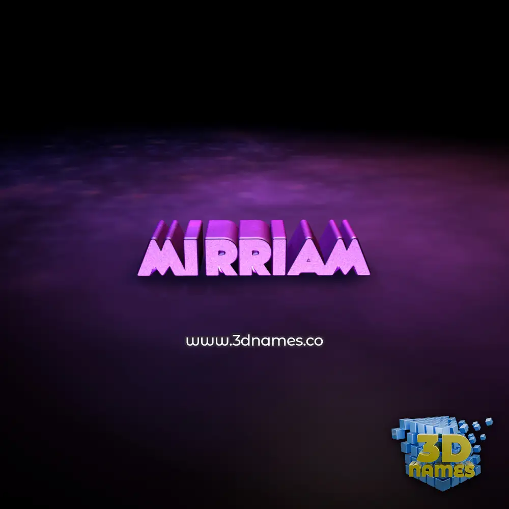 mirriam in Big Purple style - 3D name wallpaper