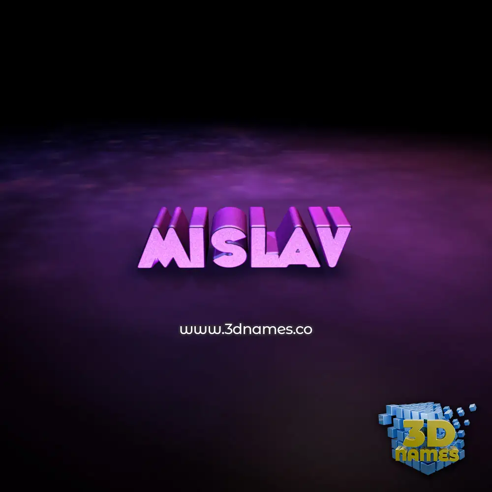 mislav in Big Purple style - 3D name wallpaper