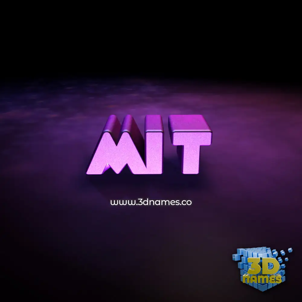 mit in Big Purple style - 3D name wallpaper