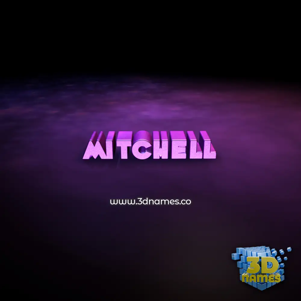 mitchell in Big Purple style - 3D name wallpaper
