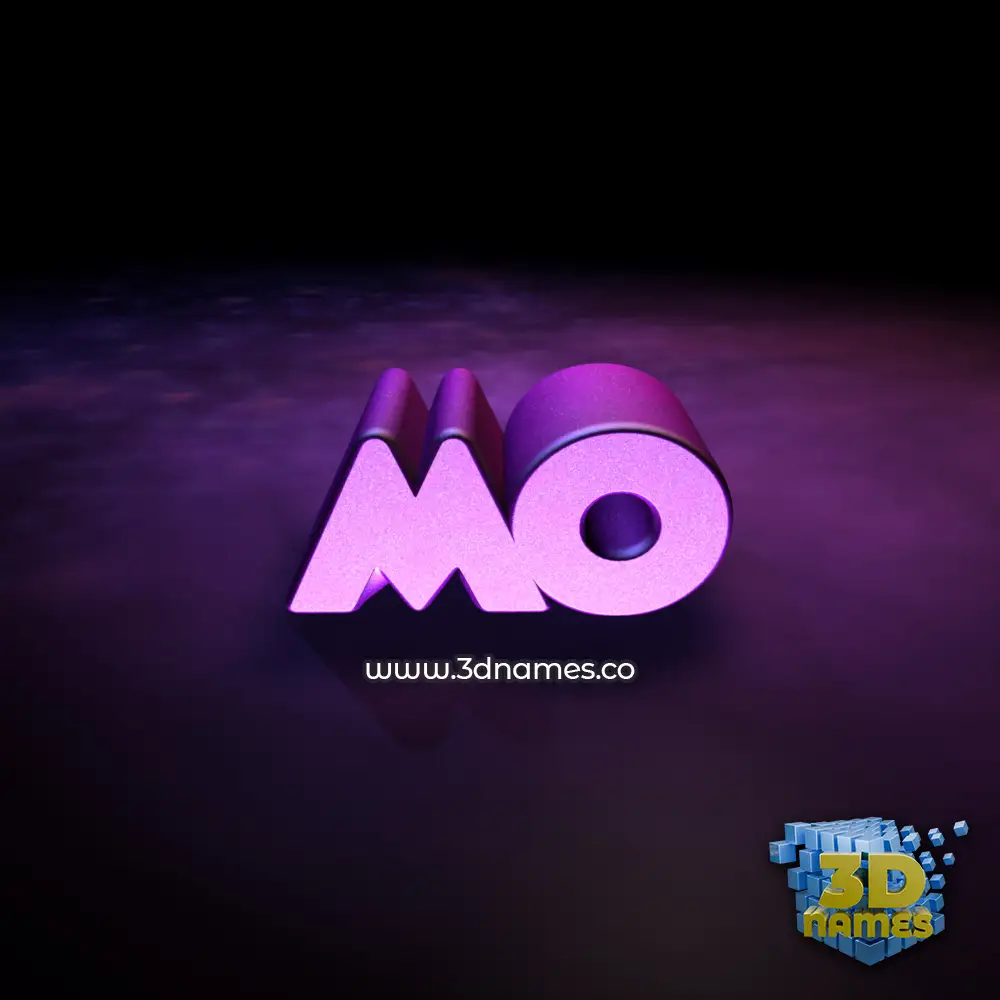mo in Big Purple style - 3D name wallpaper