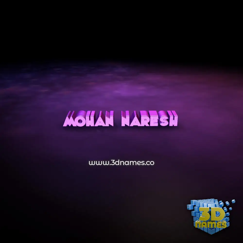mohan naresh in Big Purple style - 3D name wallpaper