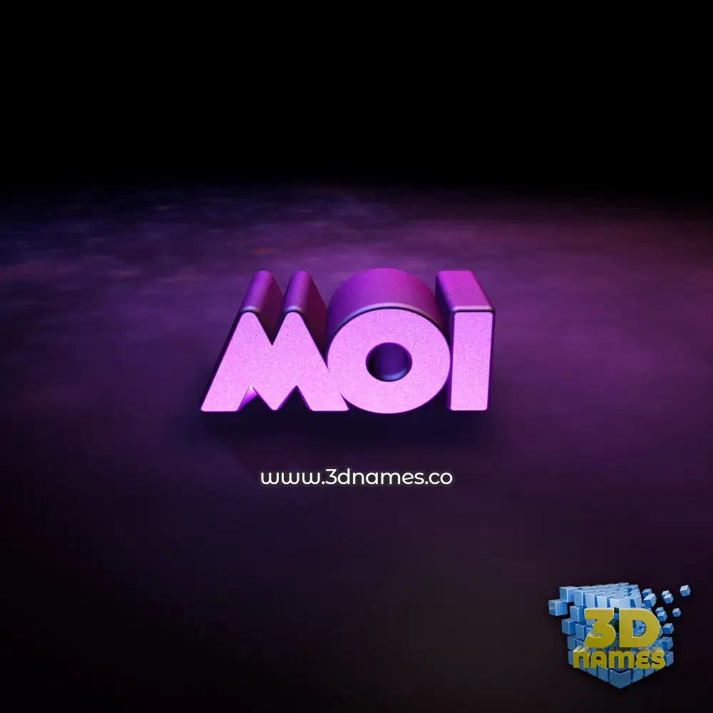 moi in Big Purple style - 3D name wallpaper