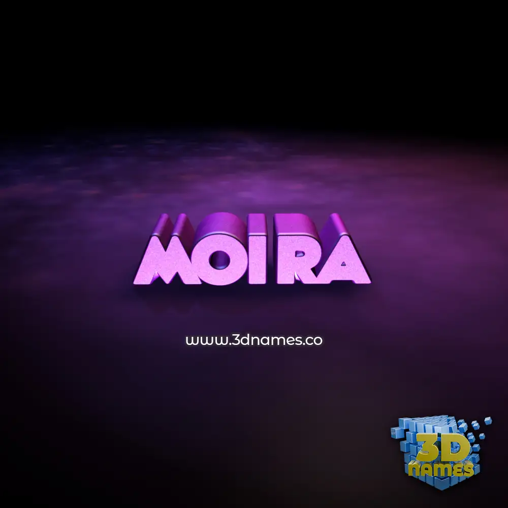 moira in Big Purple style - 3D name wallpaper