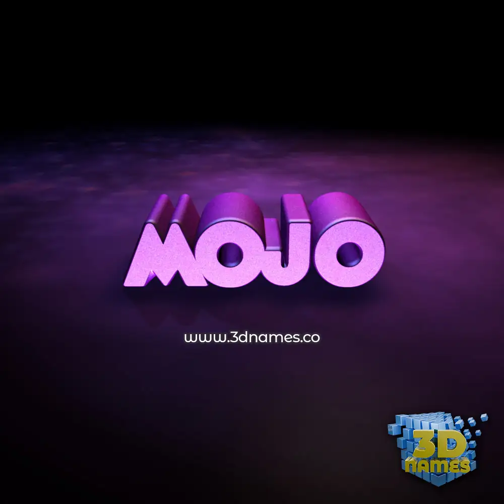 mojo in Big Purple style - 3D name wallpaper