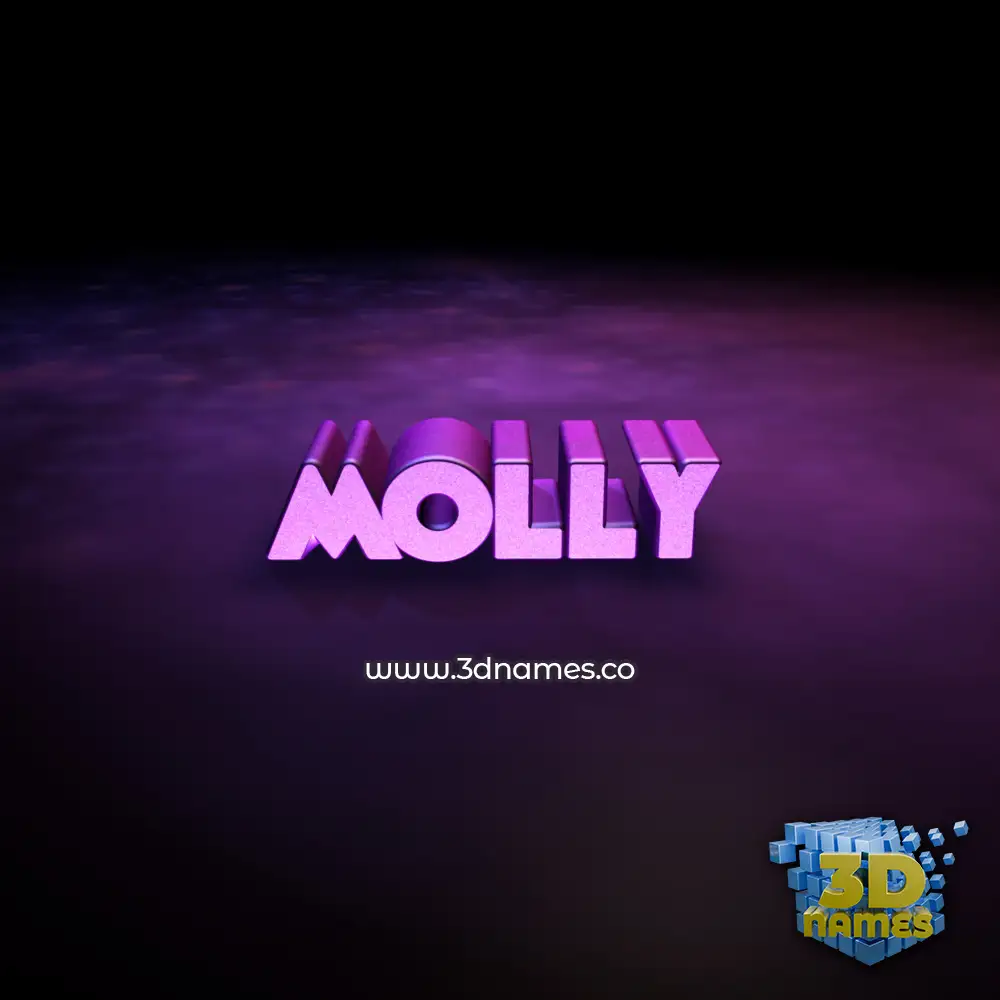 molly in Big Purple style - 3D name wallpaper