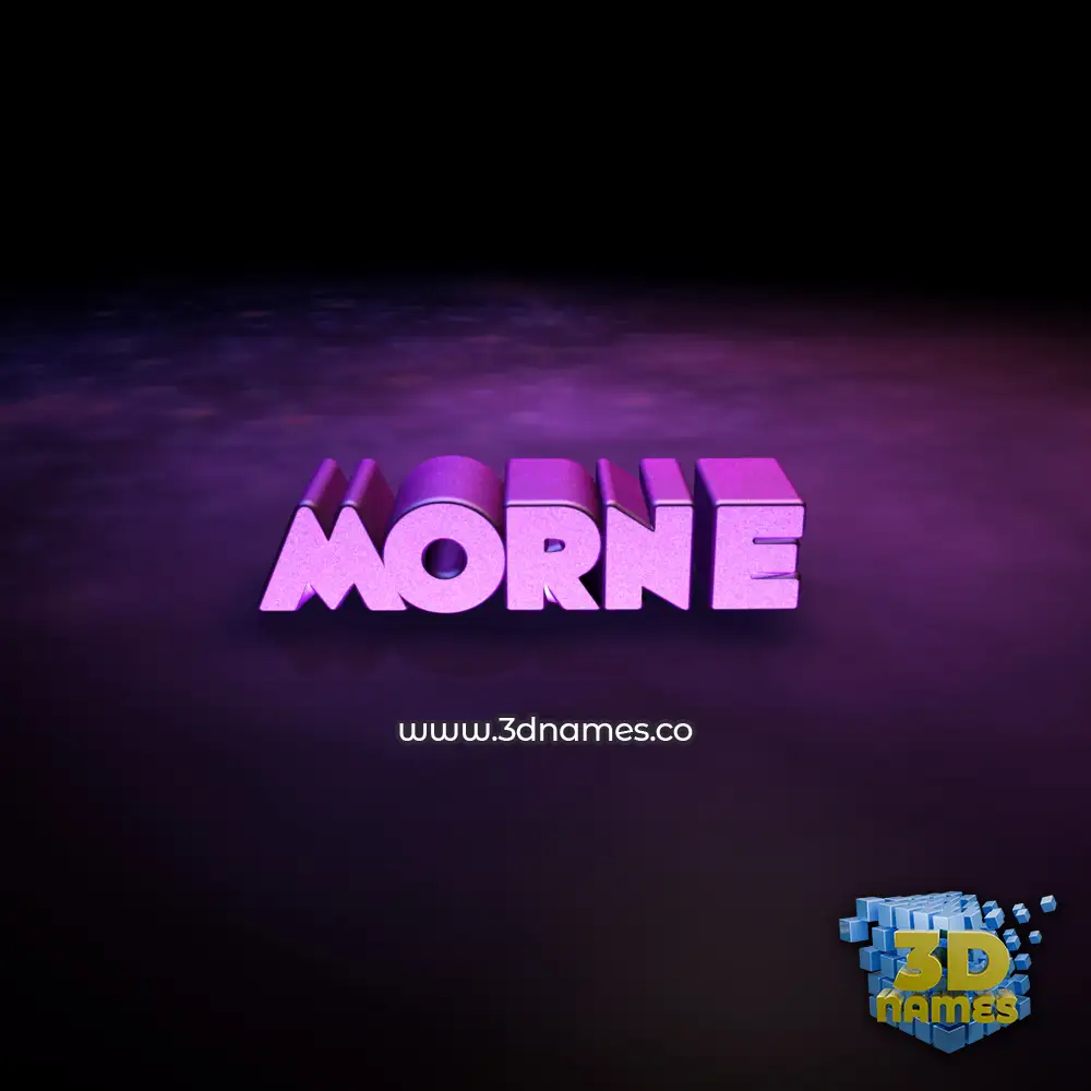 morne in Big Purple style - 3D name wallpaper