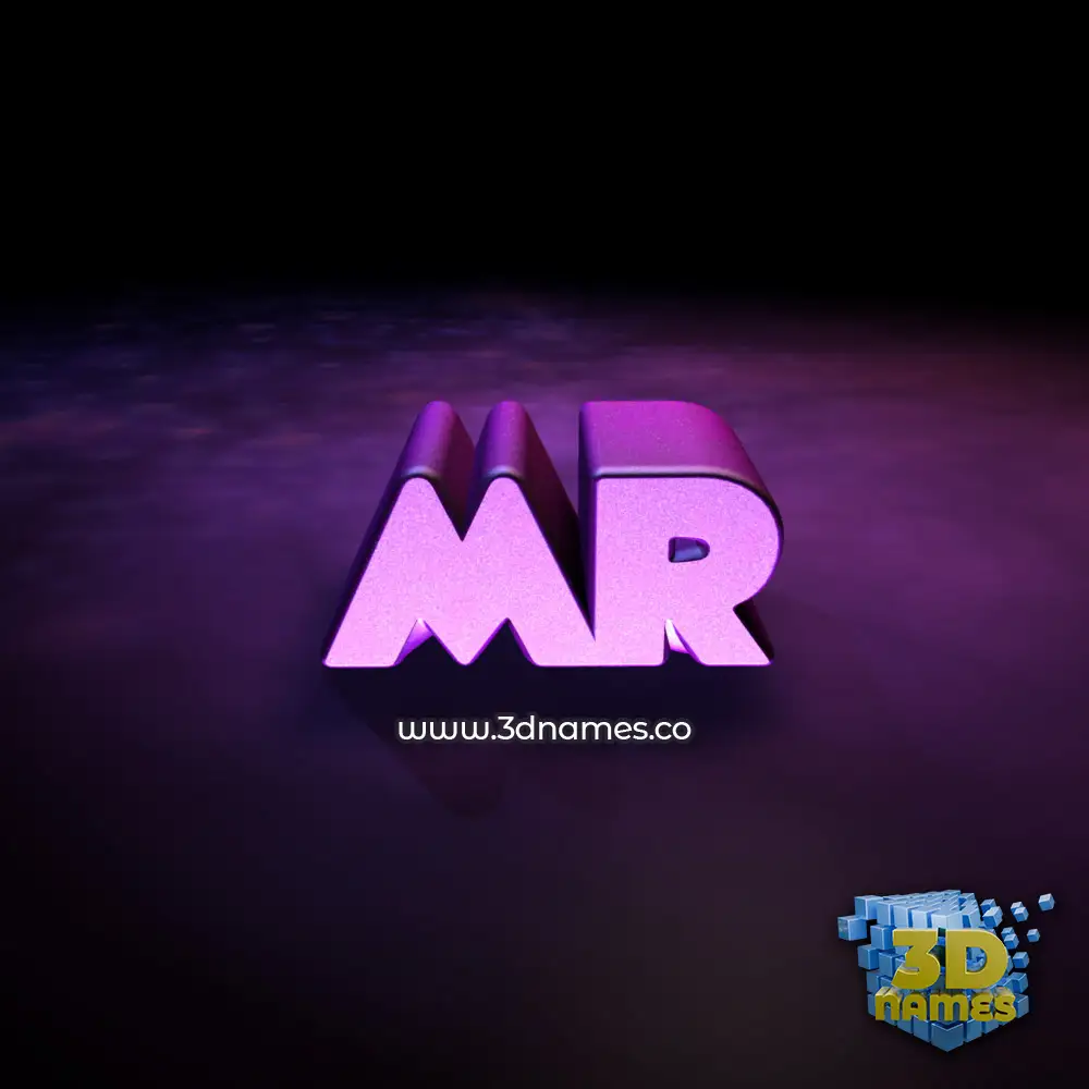 mr in Big Purple style - 3D name wallpaper