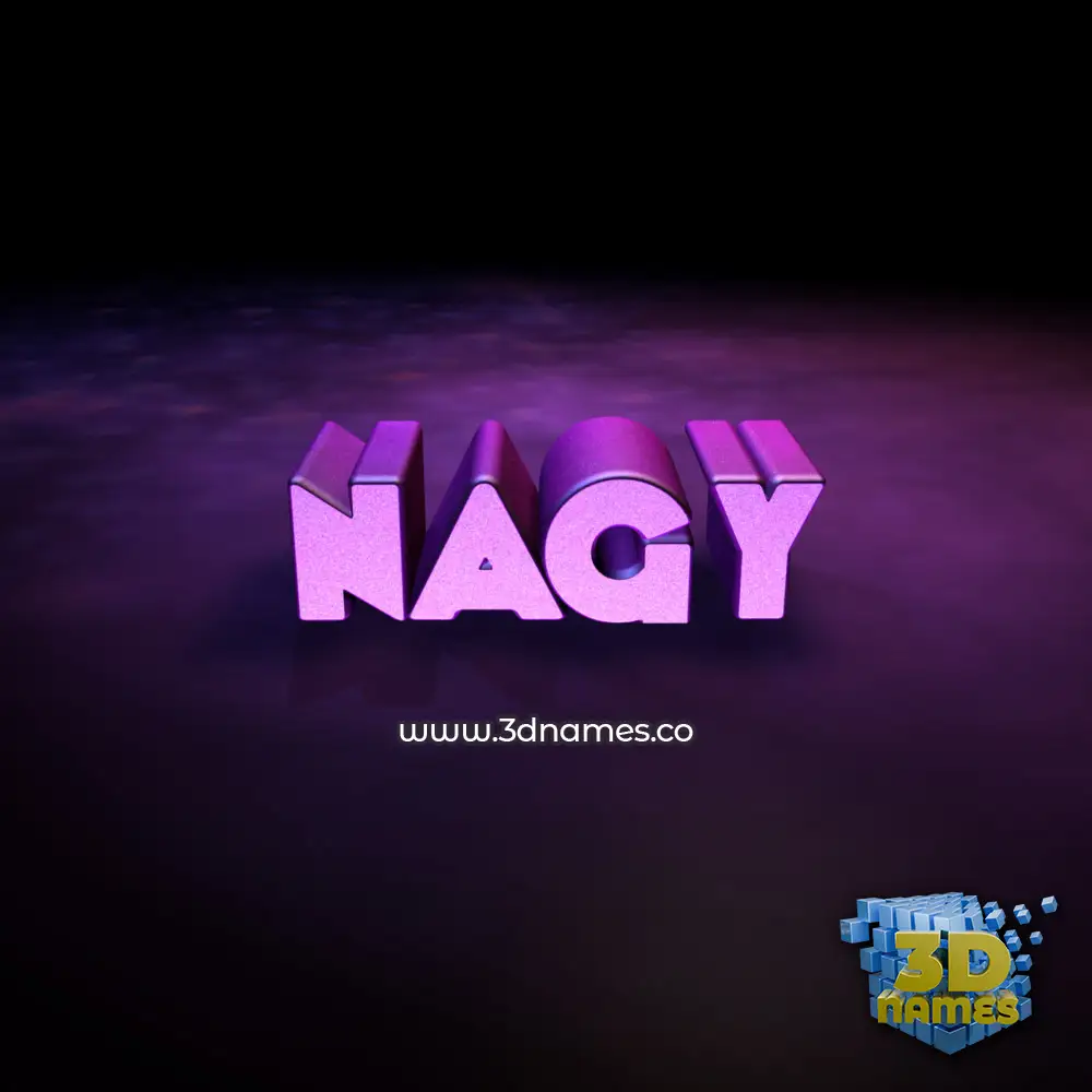 nagy in Big Purple style - 3D name wallpaper