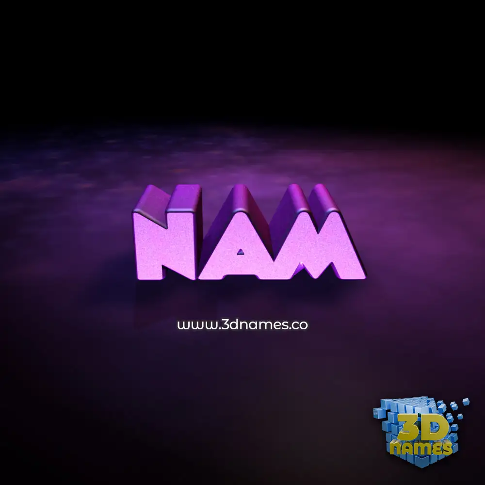 nam in Big Purple style - 3D name wallpaper