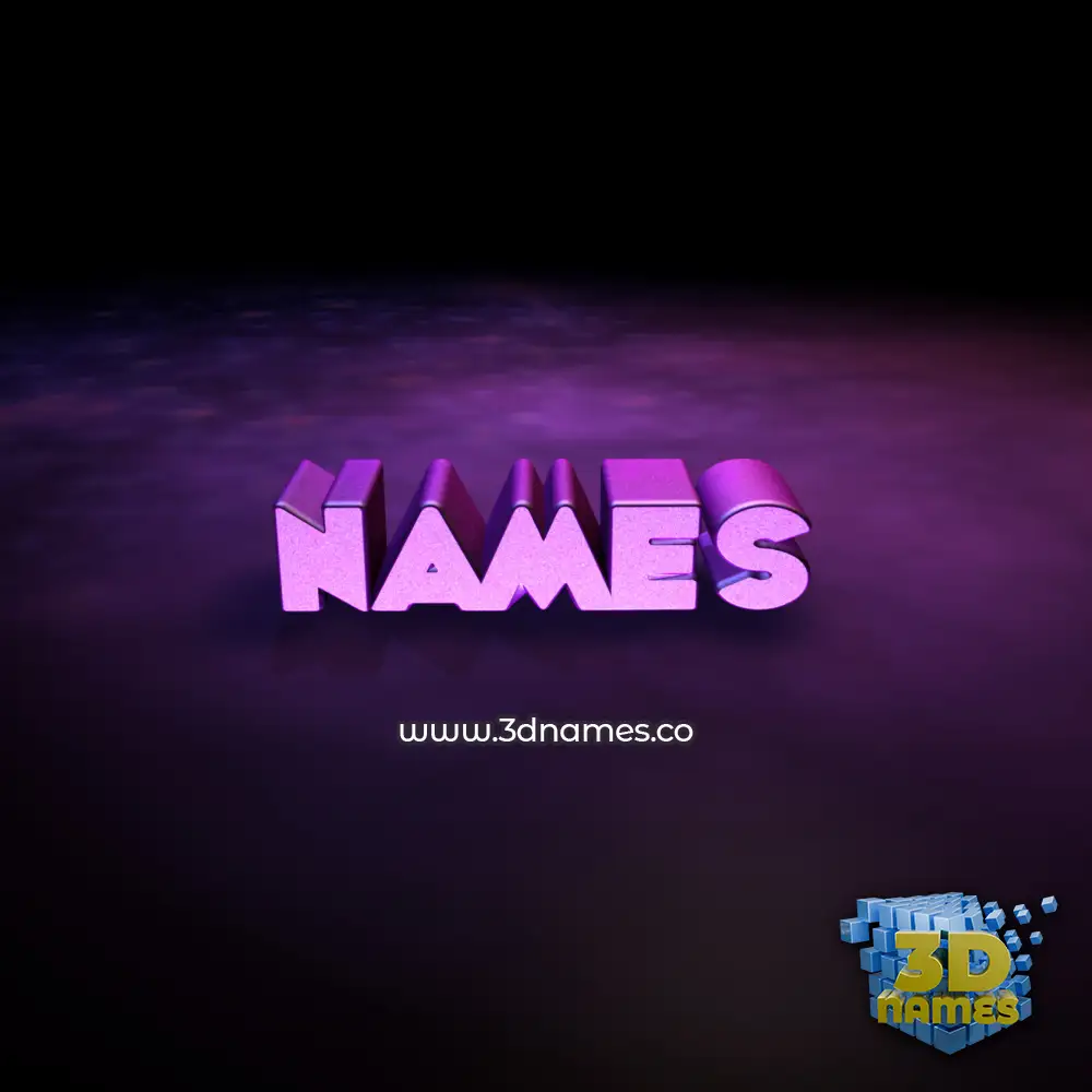 names in Big Purple style - 3D name wallpaper