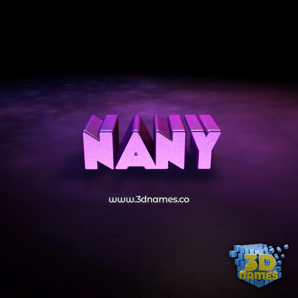 nany in Big Purple style - 3D name wallpaper