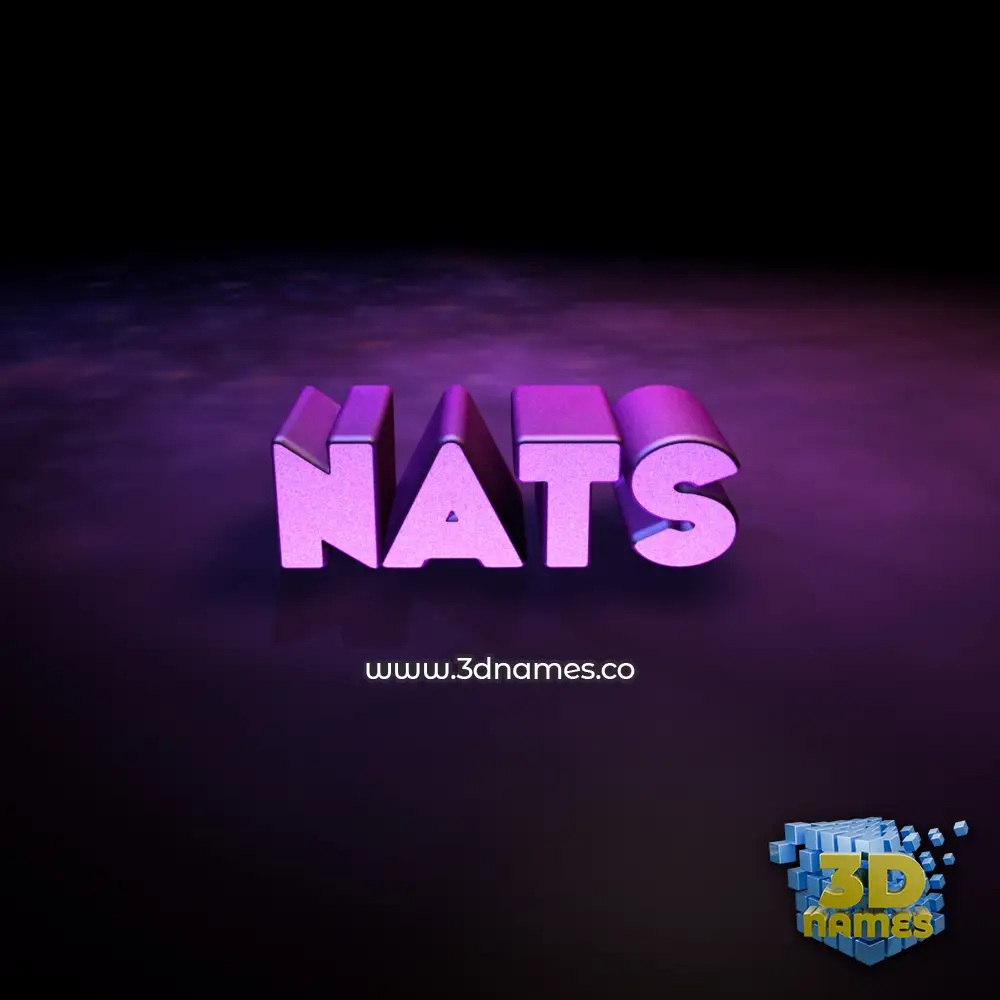 nats in Big Purple style - 3D name wallpaper