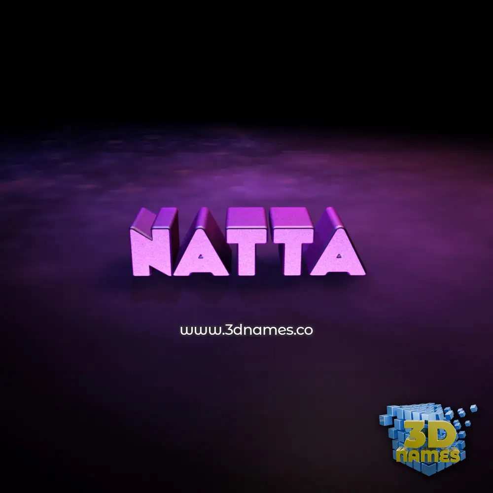 natta in Big Purple style - 3D name wallpaper