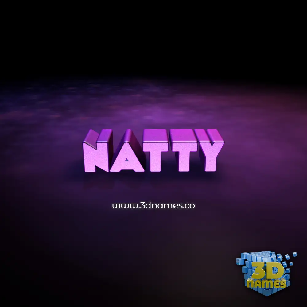 natty in Big Purple style - 3D name wallpaper