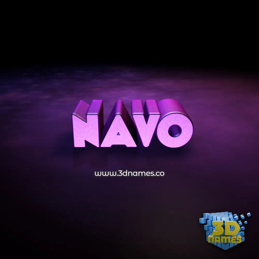 navo in Big Purple style - 3D name wallpaper