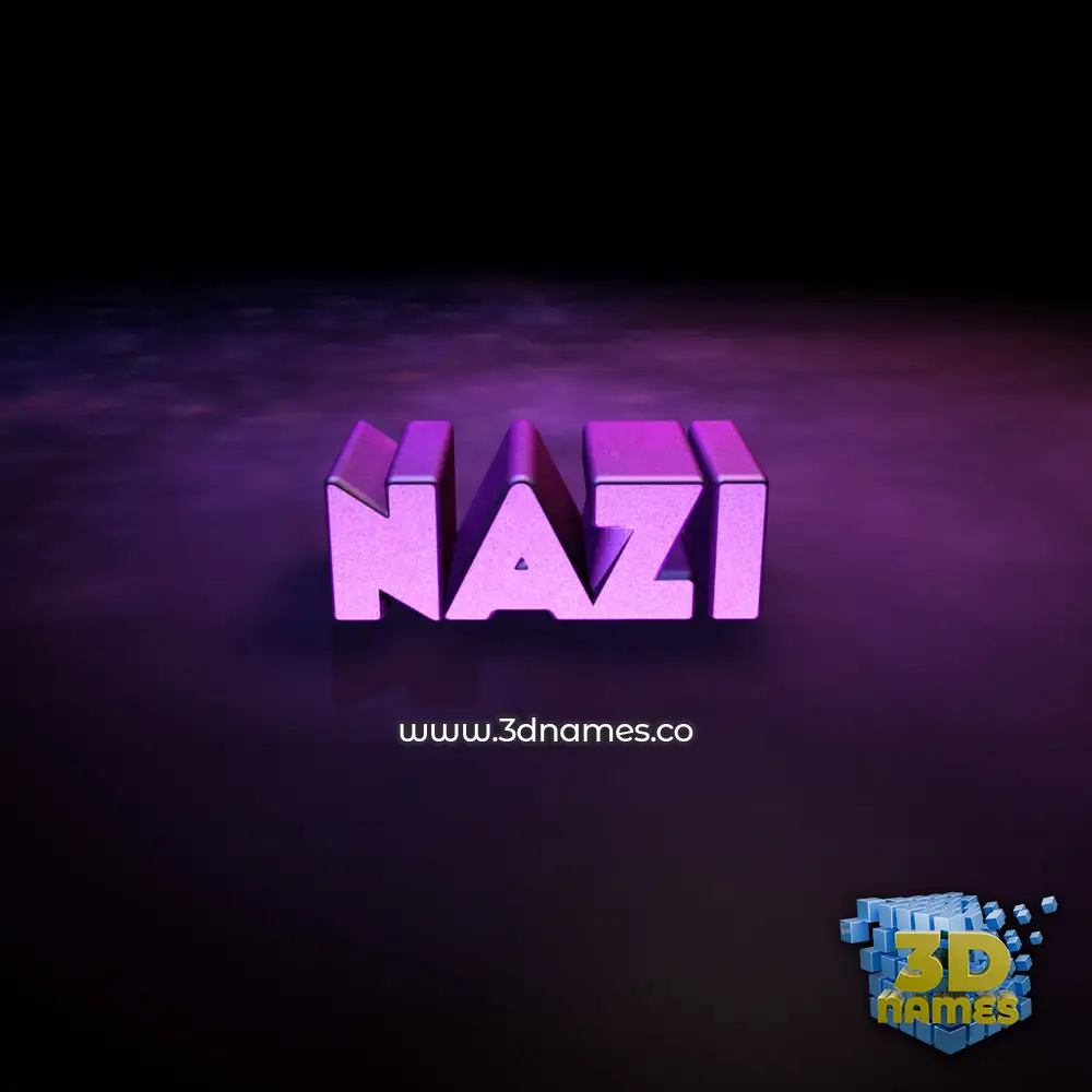 nazi in Big Purple style - 3D name wallpaper