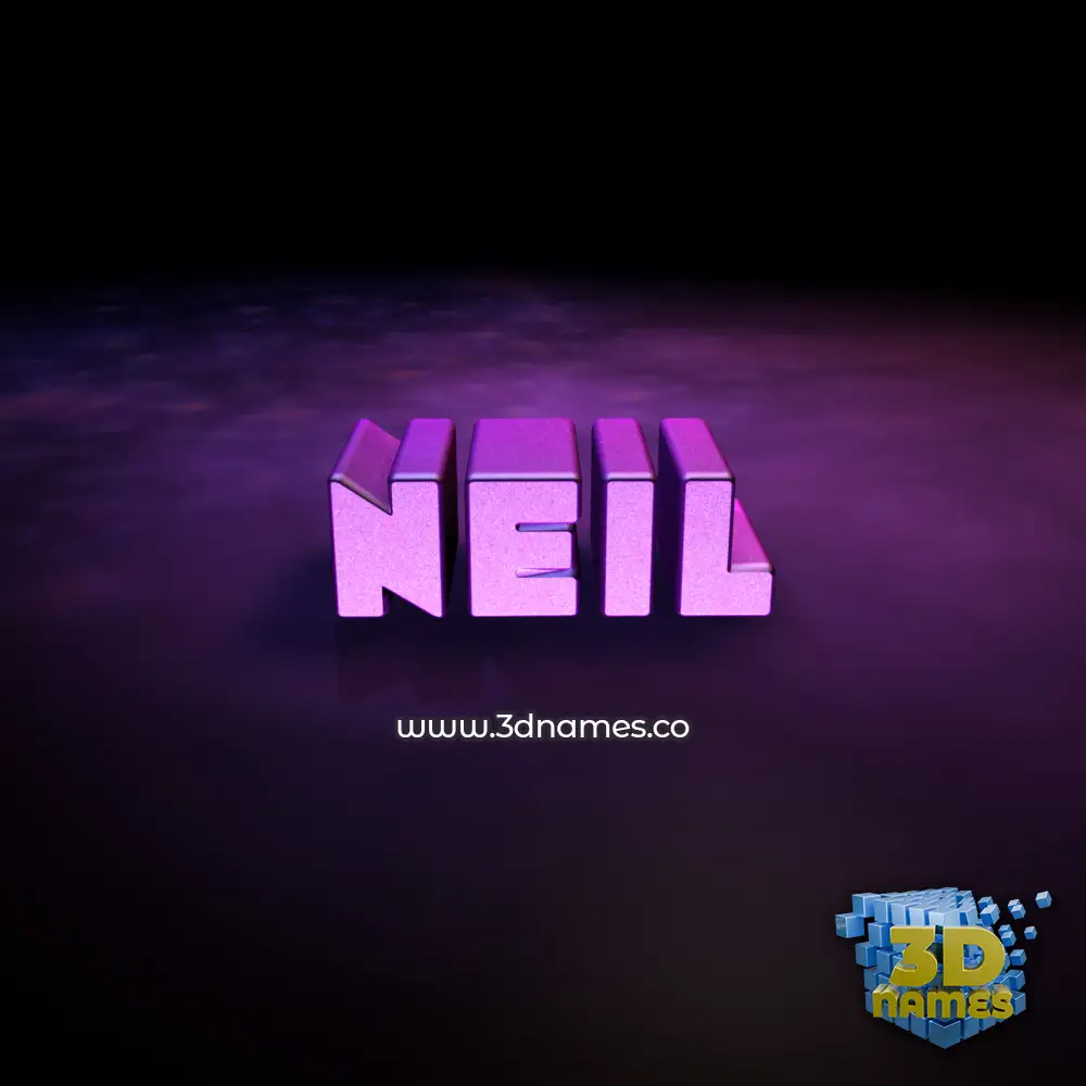 neil in Big Purple style - 3D name wallpaper