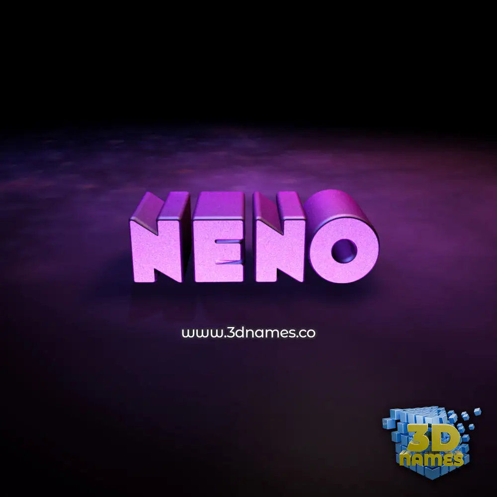 neno in Big Purple style - 3D name wallpaper