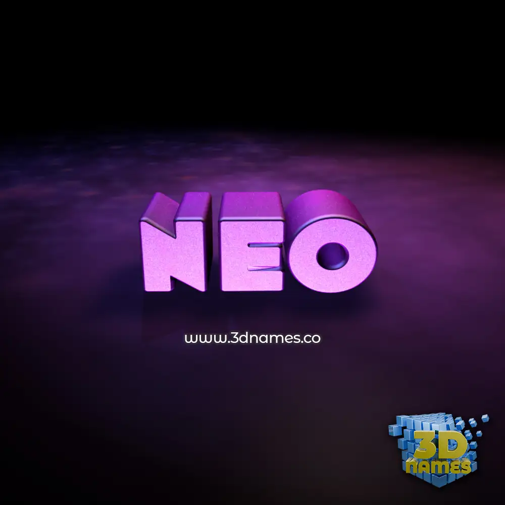 neo in Big Purple style - 3D name wallpaper