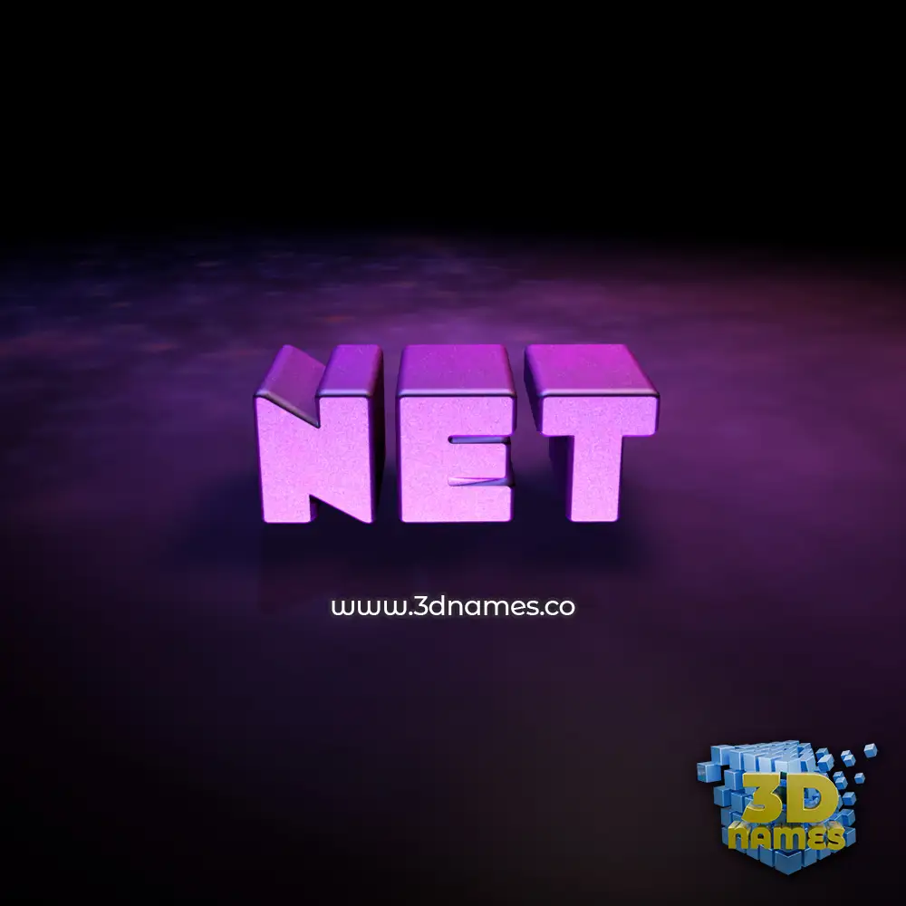 net in Big Purple style - 3D name wallpaper